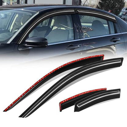 4PCS Tape On Window Visors for 2007 (11-14 Chrysler Sebring)