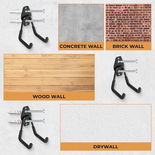 28 Pack Steel Heavy Duty Garage Hooks Storage Hooks with Anti (Black)