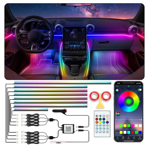 Interior Car LED Strip Lights with Dream Color (8 Pieces)