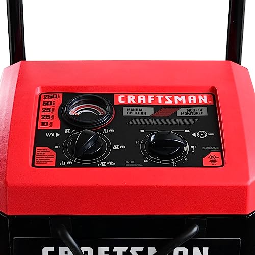 Wheeled 10A Car Battery Charger & Maintainer (250 Amp)