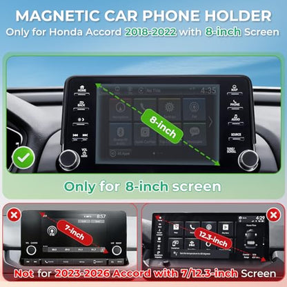 Car Phone Holder for Honda Accord 10th Gen 2022 2021 2020 2019 2018 (Fit for 2018-2022 Accord, 8-Inch)