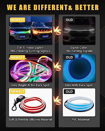 LED Hood Light Strip (Dynamic Multicolor / 79 inches)