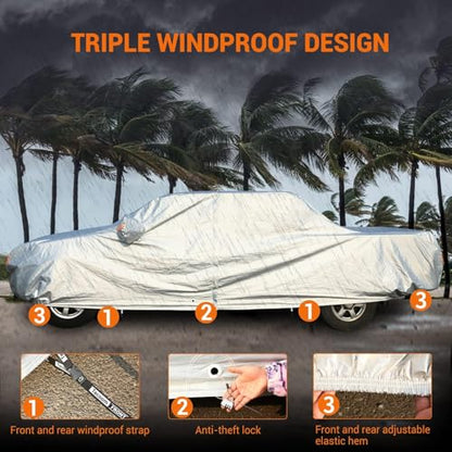 Truck Cover Waterproof All Weather (Light Silver / TXL：for Truck( Lenght 245"))