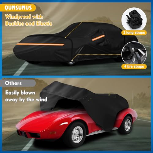 QUNSUNUS Car Cover for C3 Corvette 1968 (for Corvette C3 Car Cover)
