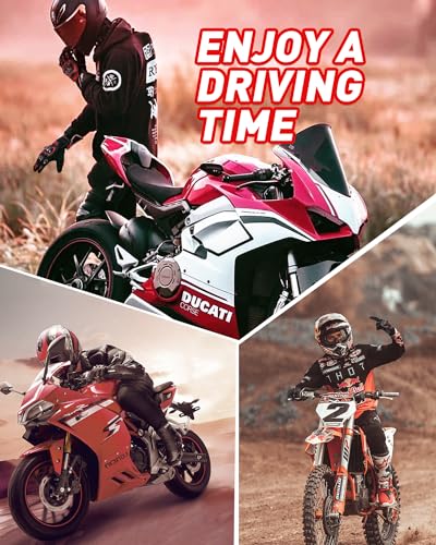 Motorcycle Gloves for Men Women (Red / Medium)