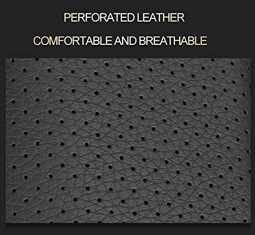 Custom Fit Tacoma Front Car Seat Covers for Toyota Tacoma 2016 2017 2018 2019 2020 2021 2022 2023 Double Cab (Leather (Black with Blue Trim) / 2016-2023 Double&Access Cab-Only 1st Row)