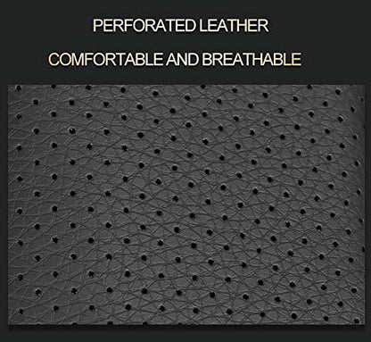 Custom Fit Tacoma Front Car Seat Covers for Toyota Tacoma 2016 2017 2018 2019 2020 2021 2022 2023 Double Cab (Leather (Black with Blue Trim) / 2016-2023 Double&Access Cab-Only 1st Row)