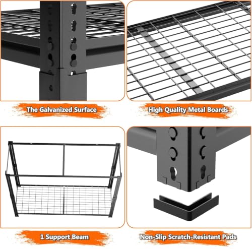 Storage Shelves Heavy Duty (5 Tier 48"W x 18"D x 72"H)