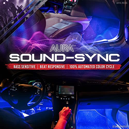 Aura Double Glow RGB Interior Truck & SUV Lights with Remote Control (6pc Double Row / RGB (Red, Green, Blue))