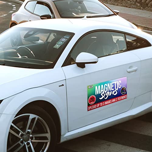 2 Pack Personalized Magnetic Signs for Vehicles (Design C)