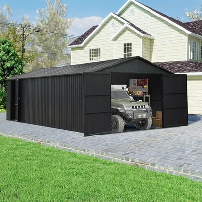 Domi 12'x20' Outdoor Metal Garage Shed (12'x20')