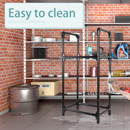 Tire Rack Tire Storage Rack Stand Garage Storage Shelf Organizer (Black / 22.51'' X 14.16'' X 45.11'')
