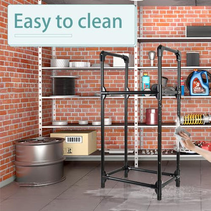 Tire Rack Tire Storage Rack Stand Garage Storage Shelf Organizer (Black / 22.51'' X 14.16'' X 45.11'')