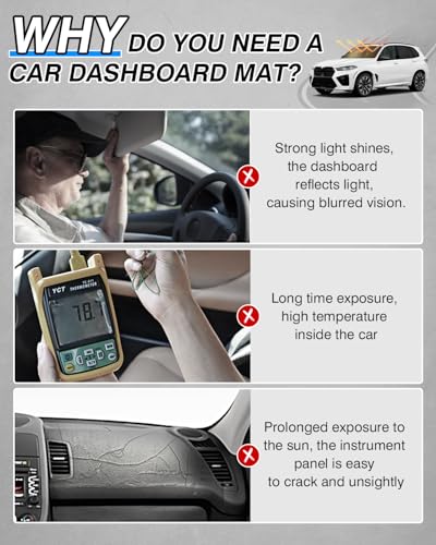 Black Dash Cover for BMW X5 2023 2024 2025 2026 Dashboard Cover Mat (60*33(BMW X5 23+))