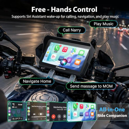 W602 6.25" Motorcycle CarPlay Android Auto Screen GPS Navigation