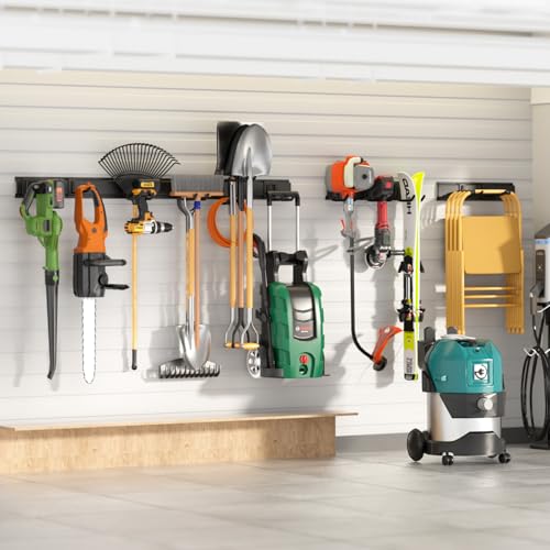 64 Inches Garage Storage (64" Alloy Steel with 4 Panels & 10 Hooks)