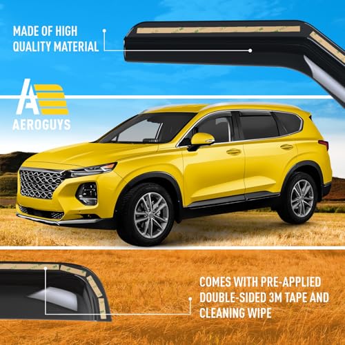 Extra Durable Window Deflectors in (For Hyundai Santa Fe 19-23)
