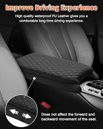 Custom for 2026 2025 BMW X3 Center Console Cover Armrest Cover for BMW X3 Arm Rest Cushion Pad Leather Middle Console Cover Armrest Seat Box Protector BMW X3 Accessories Anti (Size for BMW X3 2025-2026)