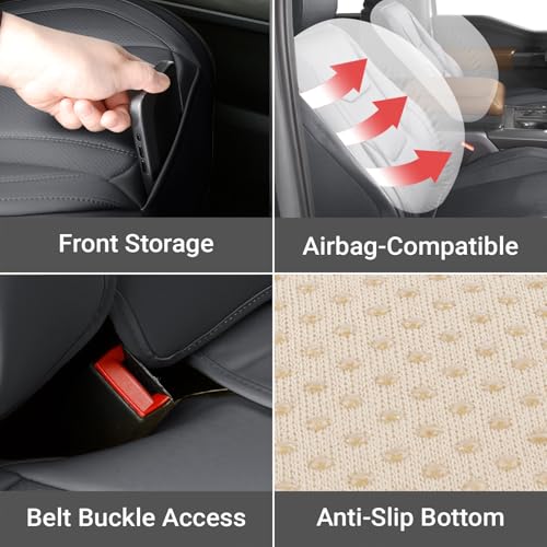 Premium Custom Fit Truck Car Seat Covers Full Set Seat Waterproof (X51 (See Vehicle Size Chart) / Full Set - Dark Gray)