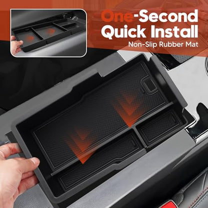 2025 Upgraded 2PCS Chevy Equinox Center Console Organizer and Lower Center Console Tray for 2025 2026 Chevrolet Equinox Interior Accessories Anti (25+ Equinox Organizer)