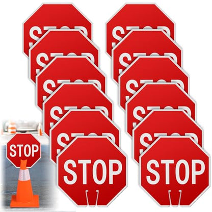 12 Pcs Stop Signs 12x12"