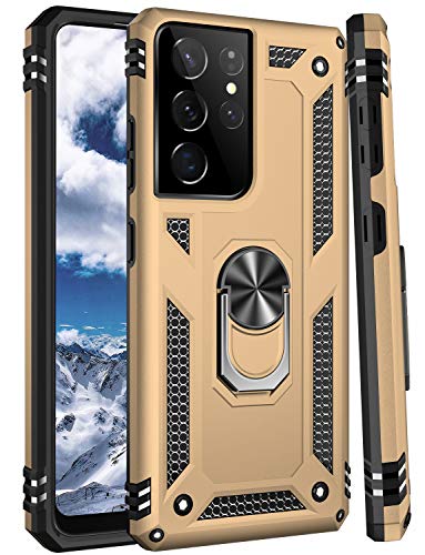 for Galaxy S21 Ultra Case (Galaxy S21 Ultra (Large 6.8") / Gold)