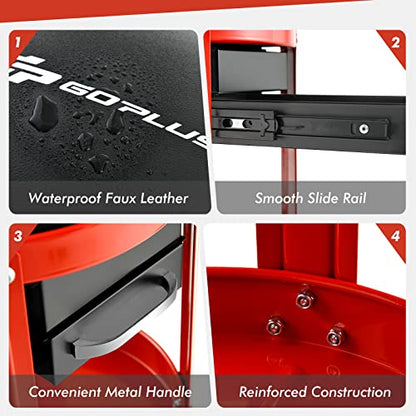 Rolling Mechanic Stool (Red)