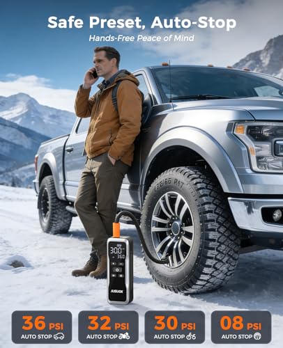 Tire Inflator Portable Air Compressor (Grey)