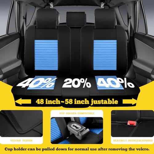 Front Car Seat Covers (Light blue-Black / Front)
