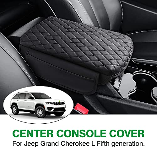 Custom for Center Console Cover Jeep Grand Cherokee L Accessories 2021 (Size for Jeep Grand Cherokee L 2021-2026)