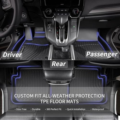 All Weather Floor Mats & Cargo Liner Custom for 2019 2020 Hyundai Santa Fe Car Mats Trunk Liner Floor Liners Trunk Mat Santa Fe Floor Mats Cargo Mat Accessories Black