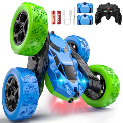 Upgraded RC Car for Kids (Blue&green / Pro (USB-C & Modular Battery))