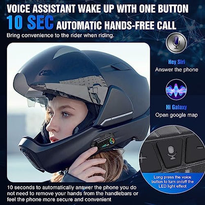 Motorcycle Helmet Speakers High Battery Life Helmet Headset (Black / Speakers)