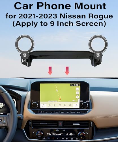 Car Phone Holder for Nissan Rogue 2021 2022 2023 9" Screen Accessories (for 2021-2023 Nissan Rogue (9 Inch Screen))