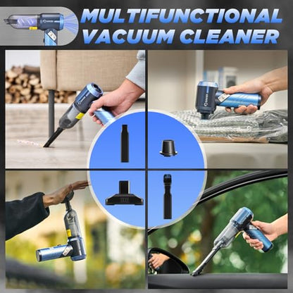 Handheld Car Vacuum Portable Cordless17000Pa HL132 Blue (Blue)