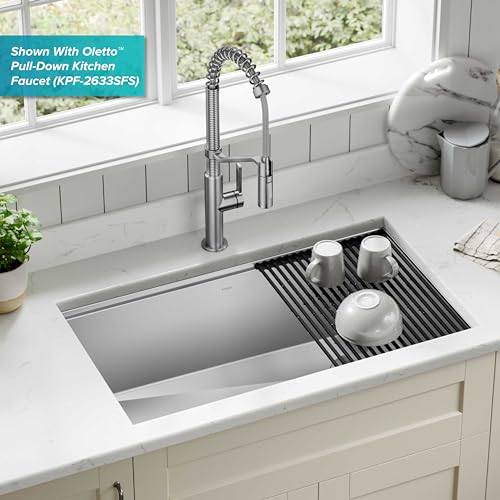Stainless Steel 32 in Undermount Kitchen Sink KWU110 (Stainless Steel / 32 Inch / Sink)
