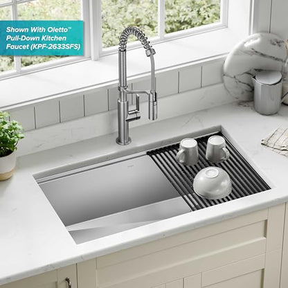 Stainless Steel 32 in Undermount Kitchen Sink KWU110 (Stainless Steel / 32 Inch / Sink)