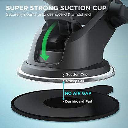 Easy One Touch Classic Dash & Windshield Universal Car Mount Phone Holder Desk Stand for iPhone (Classic)
