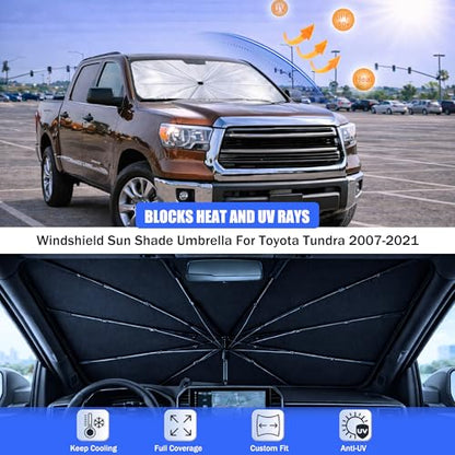Car Windshield Sun Shade Umbrella for Toyota Tundra 2007 (For Toyota Tundra 2007-2021)