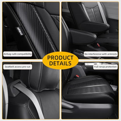 Custom Sienna Seat Covers for 2021 (Black Luxe / 7-seat)