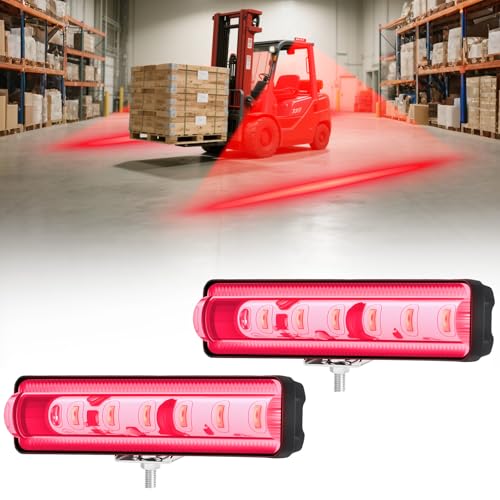 LED Forklift Safety Light Red for AGV Automated Guided Vehicle (Red / 2PCS)