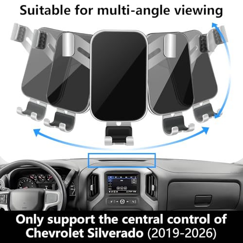 Car Phone Holder Center Console Organizer Tray for 2019 (for 2019-2026 Chevy Silverado/GMC Sierra 8-inch)
