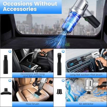 Handheld Car Vacuum Portable Cordless with 18000PA Super Suction (Black)