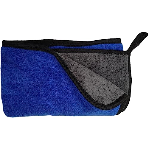 Large Microfiber Drying Towel for Car (36 X 24inches,grey-blue,1pack)