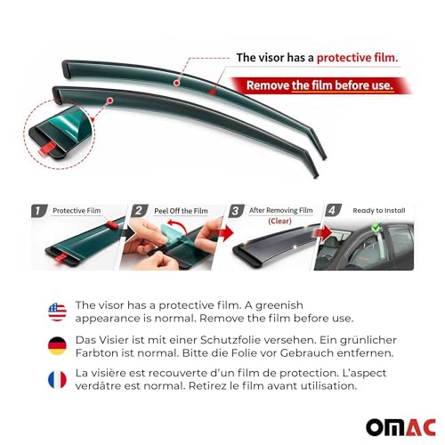 Window Visor Vent Rain Deflector for Hyundai Tucson 2016 (Tucson 2016-2021 / Wind Deflector / In-Channel)