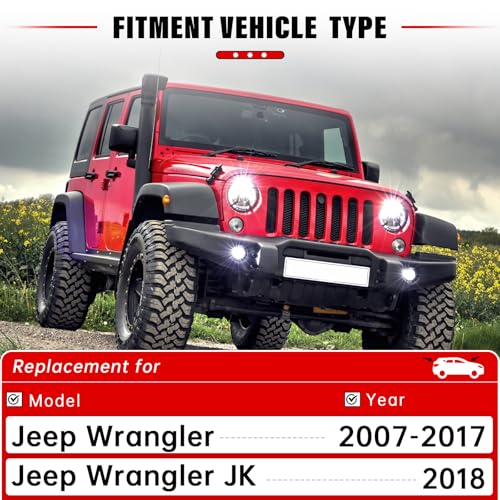 3 Pack Windshield Wiper Blades Replacement for Jeep Wrangler JK 2007 (15"/15"/13")