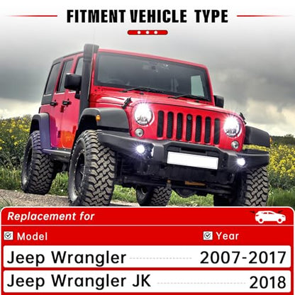 3 Pack Windshield Wiper Blades Replacement for Jeep Wrangler JK 2007 (15"/15"/13")