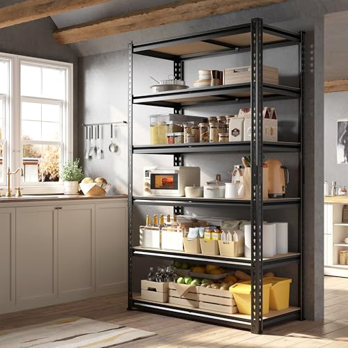 6 Tier Storage Shelves Adjustable Shelving Units for Garage Home (15.7"D × 31.5"W × 78"H)