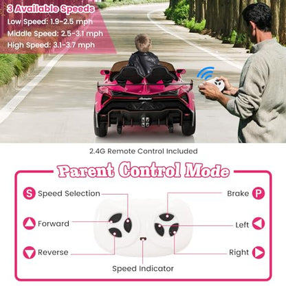 Pink Lamborghini Ride on Car (Pink)