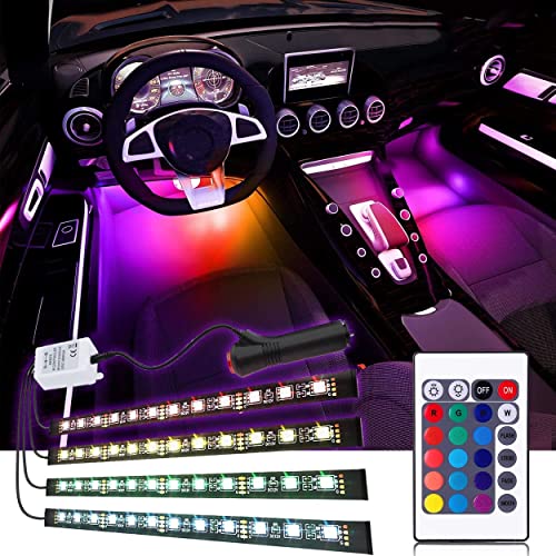 4PCS 48 LED Car Interior Lights (Multi-Color 48 Lights)